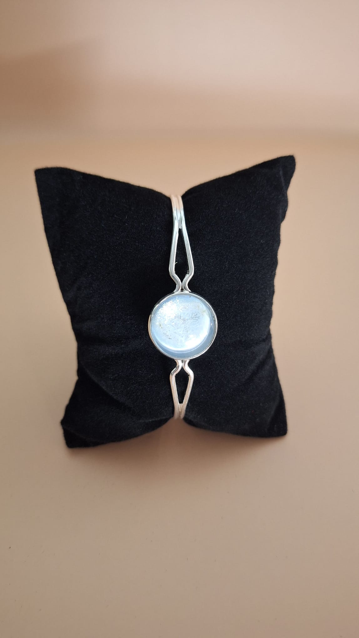 Armreif elegant hellblau-weiß-silber Armreif elegant hellblau-weiß-silber