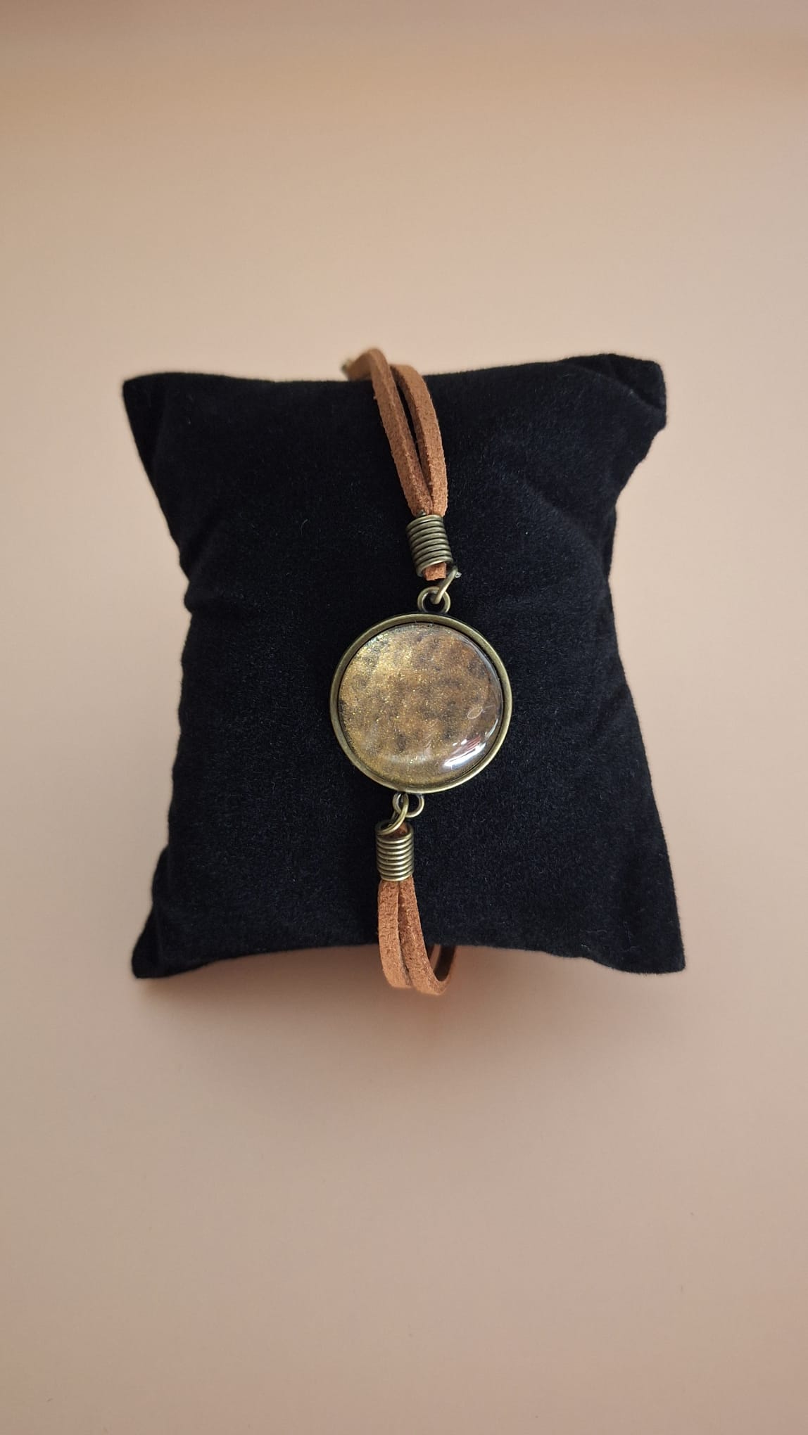 Armband Leder gold-melliert Armband Leder gold-melliert