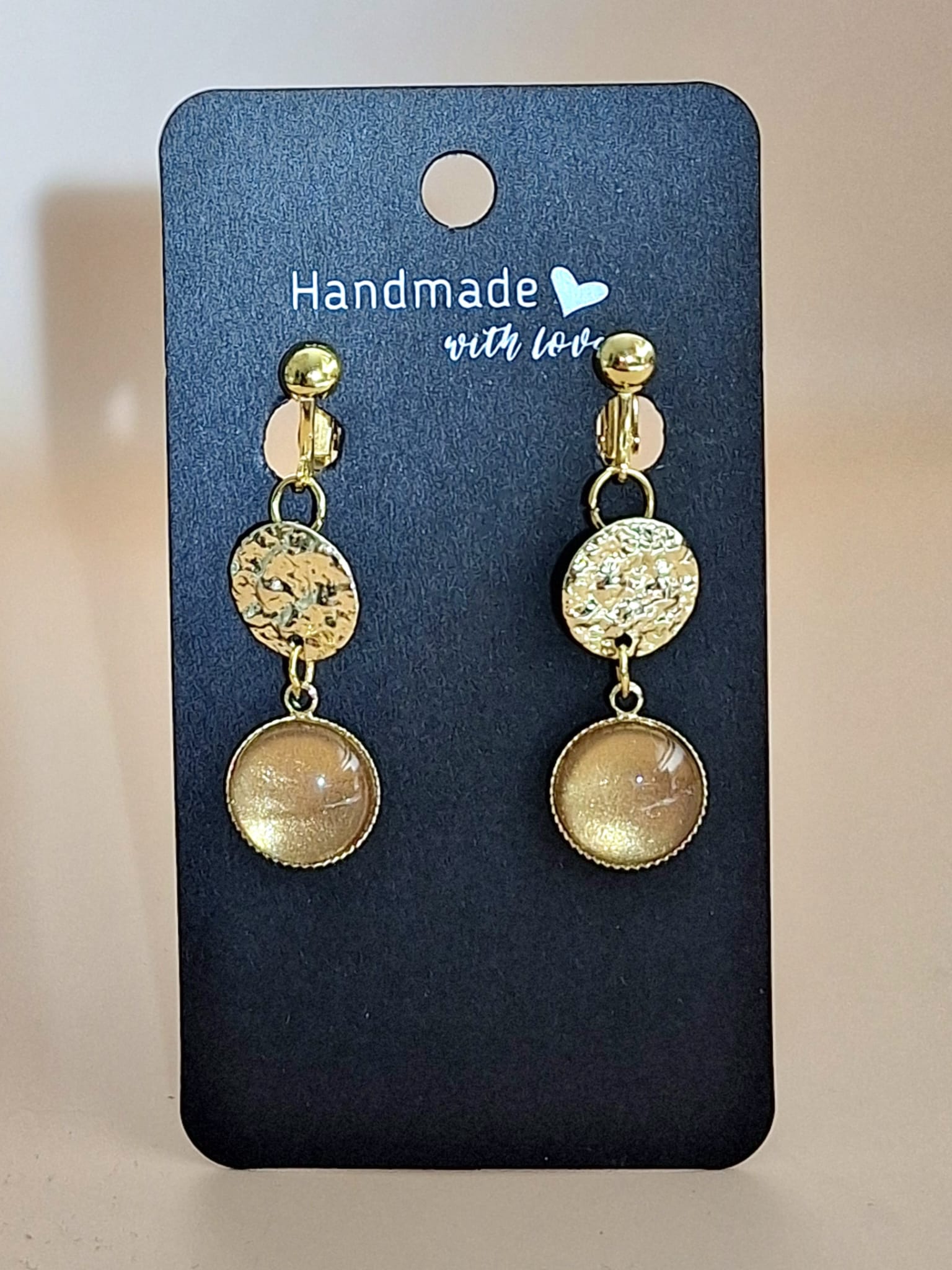 Ohrclip - mit Einsatz - gold Ohrclip - mit Einsatz - gold