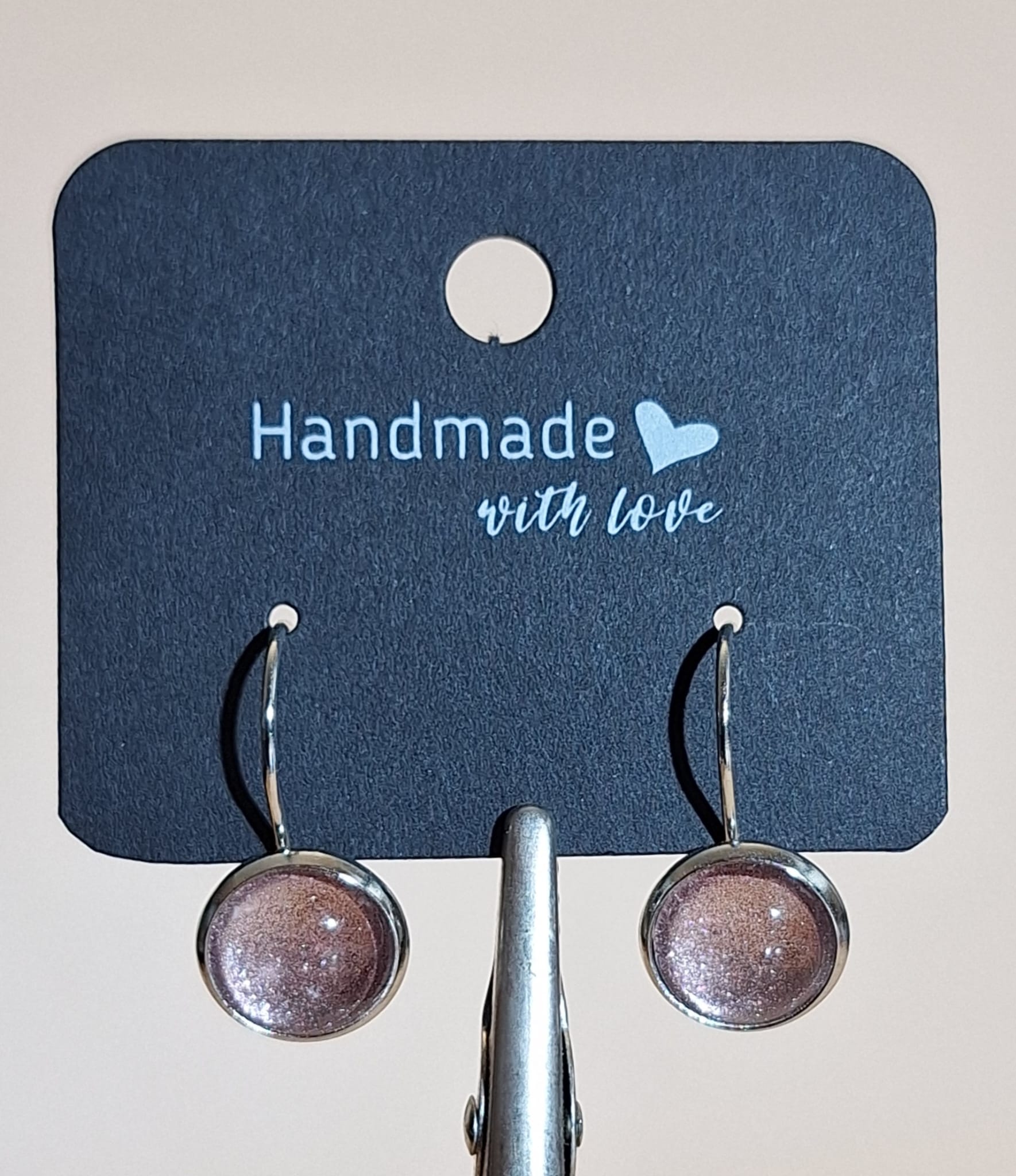 Ohrhänger geschlossen - rund - altrosa Ohrhänger geschlossen - rund - altrosa